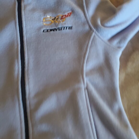 Ultra Club Women's Lt Blue Jacket w/Embroidered Corvette Logo, Size Lg _ New - Picture 4 of 15